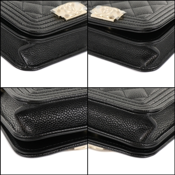 Chanel Bag Shoulder Mini Pouch Black Chain Boy - Picture 6 of 12